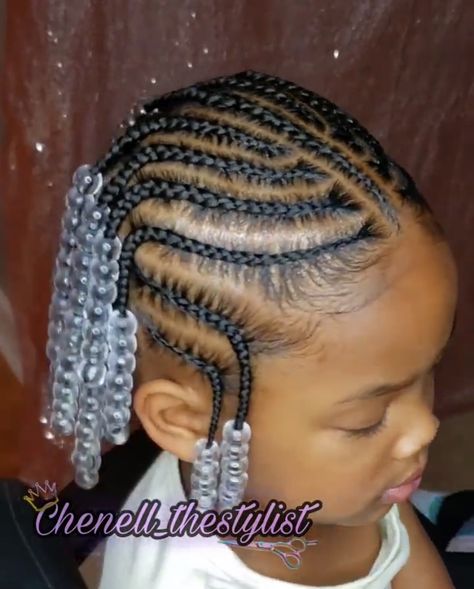 One Year Old Braid Hairstyles, Toddler Girl Hairstyles Black Braids, Toddler Hairstyles Girl African American Braids, Braid Styles For Black Girls Kids, Toddler Braid Styles With Beads, Baby Girl Braided Hairstyles, Baby Girl Braids Toddler Hair Black, Toddler Braids With Beads Kid Hairstyles, Black Toddler Hairstyles Girl Braids