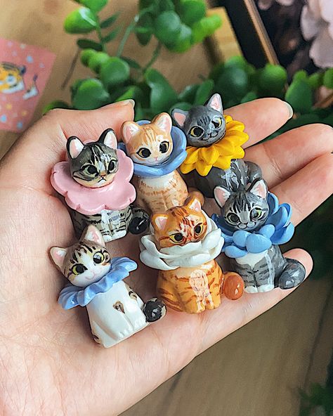 Swipe to see all the close ups of the beauties 👉🐈🐈‍⬛🐈 🌏: how many cats do you want to make? 👩🏻: yes. 😐 . . . #polymerclayartist #polymerclayart #polymerclay #kawaiiaesthetic #claysculpture #claycreations #fimocreations #clayartist #catloversclub #claycat #animalfigurine #catfigurine #animalsculpture #kawaiiart #artistsupport #commissionswelcome #polymerclayanimal #polymerclaycharm #claycrafts #catcharm #kittyoftheday #полимернаяглина #фигуркиназаказ Cat Clay, Diy Air Dry Clay, Sculpture Art Clay, Clay Crafts Air Dry, Polymer Clay Animals, The Close, Cadeau Diy, Clay Animals, Clay Miniatures