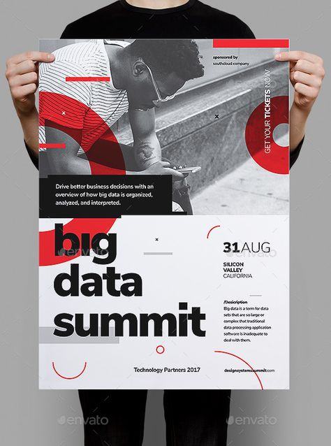 Big Data Conference Poster / Flyer Template PSD 블로그 디자인, Posters Conception Graphique, Conference Poster, Promo Flyer, 달력 디자인, Flyers Design, Graphisches Design, Business Poster, Desain Editorial