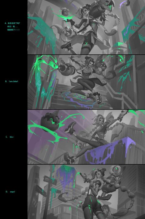 ArtStation - League of Legends：Wild Rift - ChromaCrash Jinx Splash Art Wild Rift, Concept Art Tutorial, Splash Art, Digital Painting Tutorials, Arte Fantasy, Process Art, Art Poses, Grown Up, Art Reference Poses