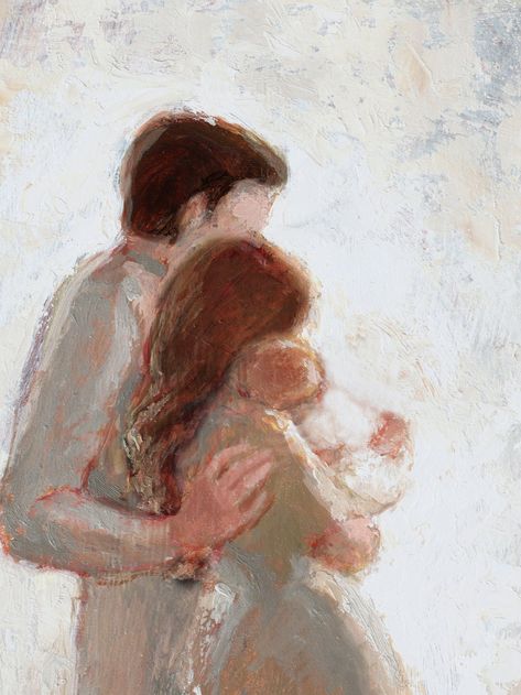 Mother Pictures Art, Mother Son Painting Ideas, Mom And Son Painting Ideas, Mother Illustration Art, Mother And Father Drawing, Family Aesthetic Art, Mother And Baby Aesthetic, Painting For Mother, Mother And Baby Drawing