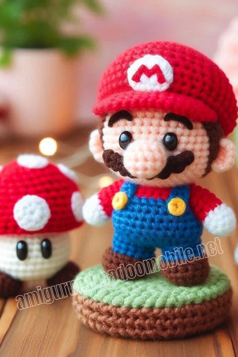 Amigurumi Super Mario Free Pattern-1 – Free Amigurumi Crochet Super Mario Free, Mario Crochet, Knitting Patterns Free Dog, Disney Crochet Patterns, Crochet Baby Blanket Free Pattern, Crochet Disney, Quick Crochet Patterns, Crochet Keychain Pattern, Pola Amigurumi