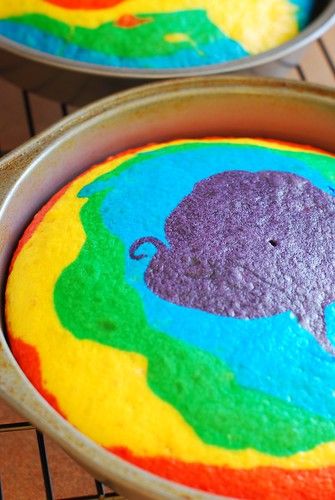 Basic Vanilla Cake Recipe, Rainbow Cake Recipe, Rainbow Layer Cakes, Cake Rainbow, Rainbow Frosting, Green Cupcakes, Make A Rainbow, Novelty Birthday Cakes, Rainbow Birthday Cake