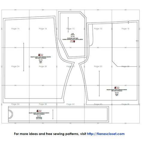 Baggy Jorts Sewing Pattern, Elastic Waist Shorts Pattern Free, Sewing Shorts Pattern, Shorts Sewing Pattern Free, Bermuda Shorts Pattern, Free Shorts Sewing Pattern, Elastic Waist Shorts Pattern, Shorts Free Pattern, Elastic Waist Pants Pattern