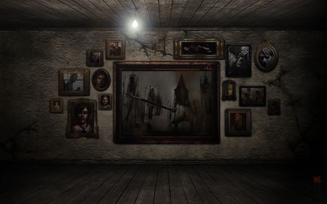 Silent Hill - the pic-room by ~Cerberus071984 on deviantART Akira Yamaoka, Silent Hill Game, Silent Hill 1, Silent Hill Art, Pyramid Head, Silent Hill 2, Rpg Map, Free Desktop Wallpaper, Silent Hill