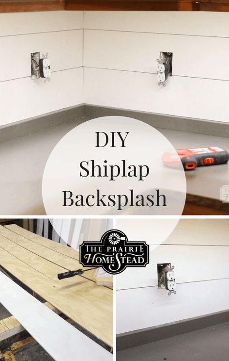 Shiplap Kitchen Backsplash, Kitchen Backsplash Ideas Farmhouse, Kitchen Renovation Diy Ideas, Farmhouse Kitchen Diy, The Prairie Homestead, Shiplap Kitchen, Prairie Homestead, Farmhouse Kitchen Backsplash, Homestead Kitchen