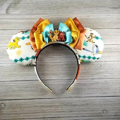 Lion King Mickey Ears Diy, Lion King Ears Disney, Lion King Mickey Ears, Lion King Ears, King Mickey, Ear Ideas, Lion King Hakuna Matata, Disney 2023, Diy Mickey Ears