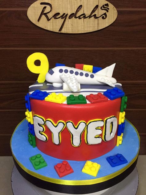 Airplane lego theme cake Airplane Cakes For Boys, Airport Cake, Airplane Cakes, Lego Airplane, Lego Airport, Airplane Birthday Cakes, Airplane Cake, Lego Theme, Theme Cake