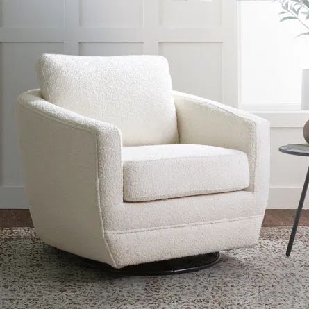 Second Story Home Gogh Swivel Glider | Wayfair Swivel Glider Chair, Nursery Style, Nursery Chair, Glider Chair, Swivel Barrel Chair, Elevated Style, Swivel Glider, Toddler Furniture, Two Story Homes