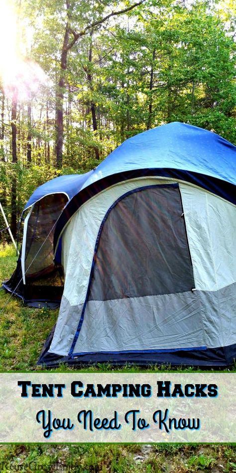 Headed out for a camping trip? You may want to check out these Tent Camping Hacks You Need To Know Before Going Camping! Zelt Camping Hacks, Primitive Camping, Zelt Camping, Tent Camping Hacks, Camping Safety, Camping 101, Weekend Camping Trip, Camping Hacks Diy, Living Vintage