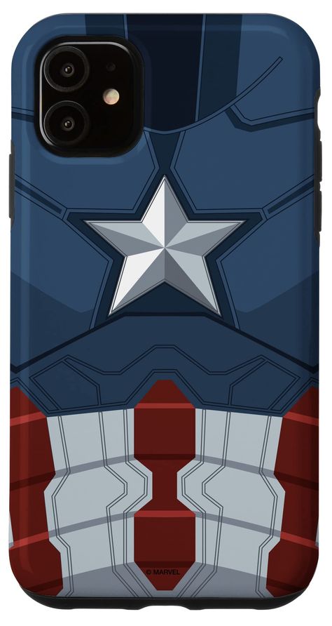 PRICES MAY VARY. Official Marvel Merchandise Marvel Phone Case for iPhone & Samsung Galaxy; Captain America Phone Case; Captain America Uniform Phone Case; Steve Rogers Phone Case; Marvel Captain America Phone Cover; Marvel Protective Phone Cover for your iPhone or Samsung Two-part protective case made from a premium scratch-resistant polycarbonate shell and shock absorbent TPU liner protects against drops Printed in the USA Easy installation Captain America Phone Case, Marvel Phone Case, Marvel Diy, Diy Phone Case Design, Marvel Merchandise, Marvel Captain America, Diy Phone, Steve Rogers, Diy Phone Case