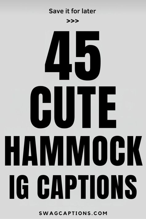 Looking for the perfect captions to pair with your cozy hammock photos? We've got you covered with these "Cute Hammock IG Captions"! Whether you're relaxing in the sun or chilling under the stars, these captions will perfectly capture those carefree vibes. Get ready to share your hammock snaps with a caption that will make your followers swoon! Hammock Photos, Ig Caption, Cozy Hammock, Perfect Captions, Ig Captions, Quotes For Instagram, Relax And Unwind, Perfect Word, Under The Stars