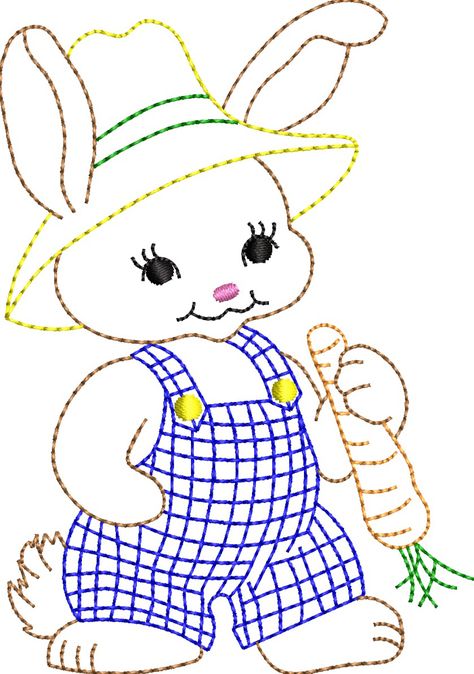 Back Stitch Embroidery, Pola Jaring, Bunny Outline, Bunny Applique, Halloween Cross Stitch, Embroidery Designs Baby, Halloween Cross Stitch Patterns, Applique Quilting, Hand Embroidery Tutorial