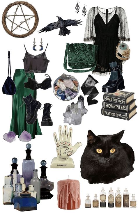 Witchy Outfits Aesthetic Modern, What Id Wear As A Cartoon Character, Hippy Witch Outfits, Bohemian Witch Outfit, Modern Witch Fashion Casual, Bog Witch Outfit, Pagan Aesthetic Clothes, Grunge Witch Outfits, Fall Goth Aesthetic