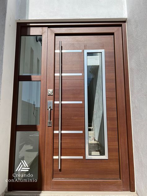 Tonalidad imitacion madera Wooden Glass Door, Room Paint Designs, Kitchen Designs Ideas, House Front Door Design, Steel Furniture Design, Two Story House Design, Iron Door Design, Main Entrance Door Design, Grill Door Design