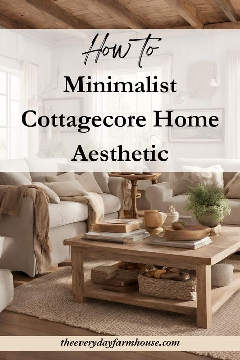 Minimalist Cottagecore represents a harmonious fusion of two worlds. It celebrates the core principles of Cottagecore—natural elements, vintage charm, and rustic simplicity—while adhering to the clean, clutter-free aesthetic of minimalism. #cottagecore #minimalism #homestyle