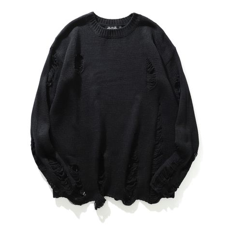 Wash Hole Ripped Knit Sweaters Men Women Streetwear Hip Hop Pullovers Jumper Fashion Oversized All match Men Winter Clothes|Pullovers| - AliExpress Jumper Fashion, Ripped Sweater, Sweater Streetwear, Sweaters Men, Fashion Oversized, Pullover Outfit, Harajuku Streetwear, Blazer Set, Streetwear Men