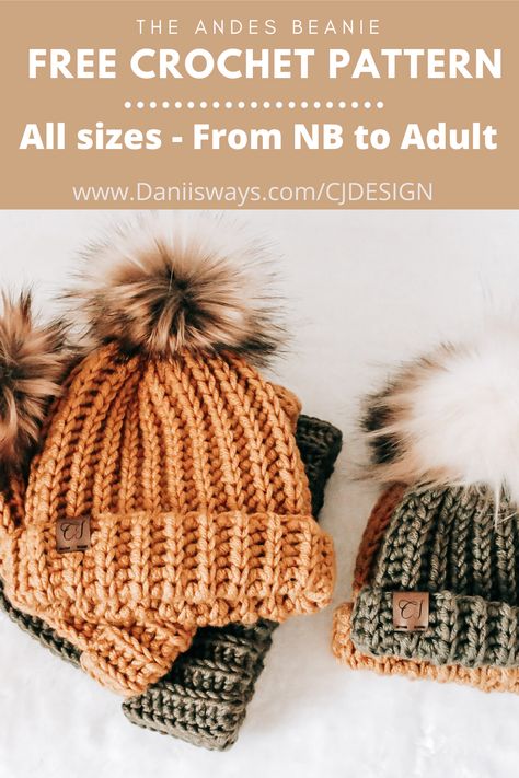 Mad Cow, Beanie Pattern Free, Crochet Beanie Pattern Free, Easy Crochet Hat, Crochet Winter Hats, Crochet Hat Free, Crochet Knit Hat, Bonnet Crochet, Crochet Beanie Hat