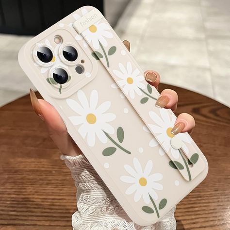 PRICES MAY VARY. 【Compatible Models】This Floral case is only compatible with iPhone 15 Pro Max. Not compatible with any other models. Please confirm your phone model and phone size before purchasing. 【Unique Daisy Floral Pattern】Our Daisy case with unique and cool style, vibrant pattern with Wrist Strap Daisy design that make your phone look special, which offering your phone case floral print a unique eye-catching. 【Military Drop Protection】This military grade floral case helps protect your pho Cute Phone Cases For Android, Iphone 16 Pro Max Case Aesthetic, Cute Phone Case Ideas, Daisy Gifts, Classy Phone Cases, Camera Cutout, Phone Case Floral, Wishlist Ideas, Daisy Design