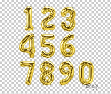 Notes Stickers, Golden Number, Foil Number Balloons, Balloon Painting, Gold Text, Number Balloons, Gold Balloons, Good Notes, Scrapbook Stickers