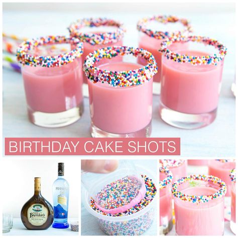 21st Birthday Drinks, Birthday Cake Shots, 21st Birthday Diy, Barbie Bday, 21st Birthday Ideas, 21 Bday, 21st Birthday Girl, Cake Shots, 21st Bday Ideas