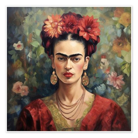 Aykut Aydogdu, Frida Kahlo Paintings, Frida Kahlo Portraits, Kahlo Paintings, Frida Art, Frida Kahlo Art, Estilo Hippie, Digital Backdrops, Mexican Art