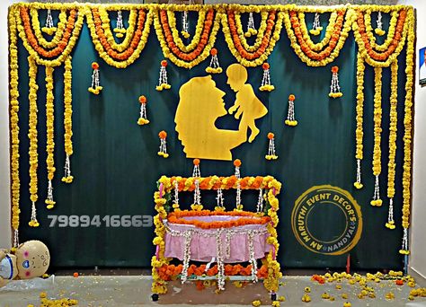 #sreemantam #namakaranam #weddingdecoretion #rangunillu #pellikuturidecors #Nandyal Traditional Cradle Ceremony Decorations, Sreemantam Decoration At Home, Panchmasi Decorations Idea, Uyala Function Decoration, Uyyala Decoration At Home, 21st Day Decoration Ideas Indian, Cradle Decoration At Home, Uyyala Function Decoration At Home, Baby Naming Ceremony Decorations At Home