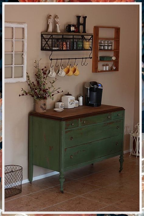 Transform your space into a cozy retreat with these 7 useful boho coffee bar ideas. Discover how to blend natural textures, vibrant colors, and unique decor to create a welcoming coffee nook in your home. From stylish shelving to charming accessories, these tips will inspire you to craft a bohemian vibe that enhances your coffee experience. Perfect for coffee lovers looking to elevate their daily ritual in a warm and inviting atmosphere. Boho Coffee Bar Ideas, Boho Coffee Bar, Decor For Coffee Bar, White Coffee Bar, Coffee Bar Accessories, Bar For Home, Coin Café, Green Dresser, Coffee Bar Ideas