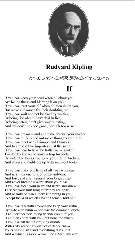 Poetry Time, Classic Poems, Meaningful Poems, Prose Poetry, Poems About Life, Poetic Words, Book Of Poems, Inspirational Poems, Rudyard Kipling