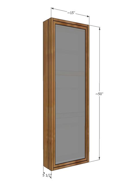 > Build a Full Length Mirror Sliding Beauty Storage Cabinet <  Shopping List:  2 - 1x4 @ 8 feet long - may need more lumber for larger sized mirror 2 - 1x2 @ 8 feet long - may need more lumber for larger sized mirror 1 full length wall mirror 1 set of full extension side mount drawer slides, length smaller than the overall width of cabinet (my cabinet was about 15" wide so I used 14" drawer slides) 2 screws for mounting to wall (I used 3" screws and screwed directly to studs in the wall) How To Mount Mirror On Wall, Wall Mirror With Storage, Mirror Sliding, Sliding Storage, Bathroom Mirror Storage, Wall Storage Cabinets, Cabinet Diy, Sliding Mirror, Diy Bathroom Storage