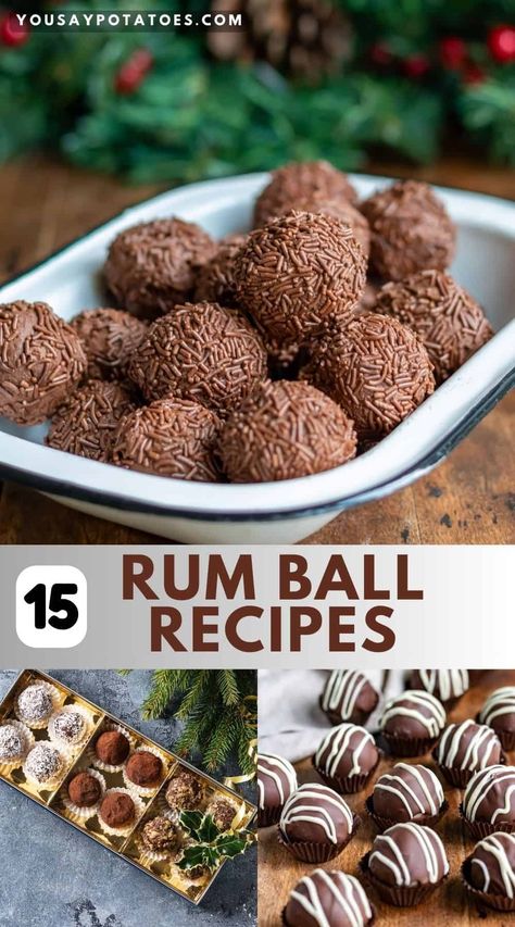 Rum Ball Recipes Baking With Rum, Christmas Rum Balls Recipe, Coconut Rum Balls Recipe, Christmas Truffle Balls, Chocolate Rum Balls Recipes, Rum Truffles Recipe, Run Balls Recipe, Best Rum Balls Recipe, Rum Balls Boozy