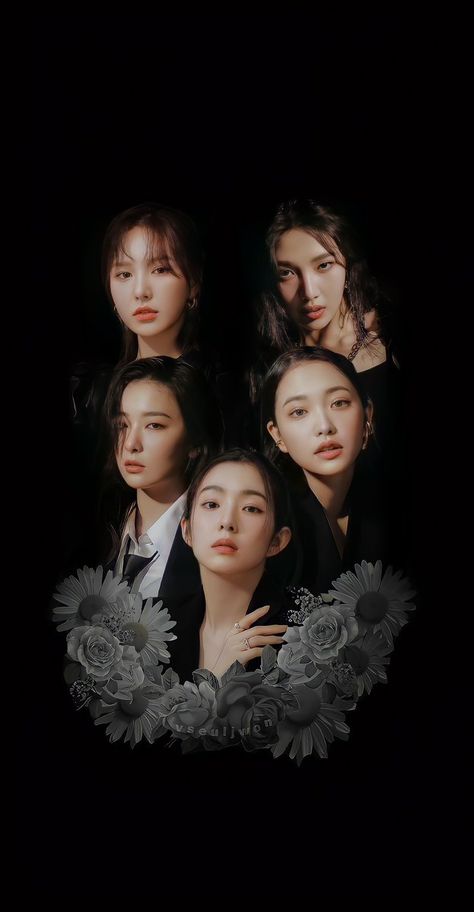 Red Velvet Smtown, Red Velet, Velvet Aesthetic, Velvet Wallpaper, Wendy Red Velvet, Red Velvet Joy, Yellow Hair, Black And White Portraits, Cartoon Profile Pics