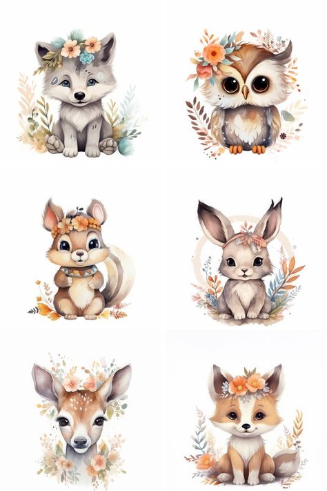 Create a whimsical and enchanting atmosphere in your baby's nursery with my Set of 6 Cute Woodland Baby Animals Nursery Prints. Featuring adorable woodland creatures, these prints are the perfect addition to your woodland-themed nursery décor. Each print showcases the charm and innocence of baby animals, bringing a touch of warmth and delight to your little one's special space. Boho Animals, Baby Animals Nursery, Baby Animal Prints Nursery, Woodland Nursery Theme, Forest Nursery, Animals Nursery, Nursery Animal Prints, Themed Nursery, Woodland Nursery Decor