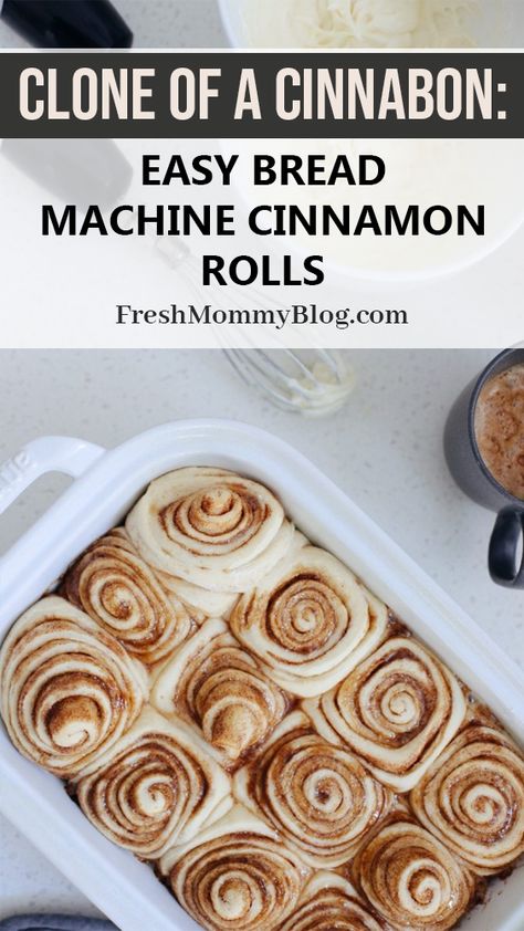 Best Sticky Buns, Bread Machine Cinnamon Rolls, Bread Machine Recipes Sweet, Cinnabon Recipe, Cinnabon Rolls, Easy Bread Machine Recipes, Best Bread Machine, Rolls Homemade, Cinnamon Roll Bread