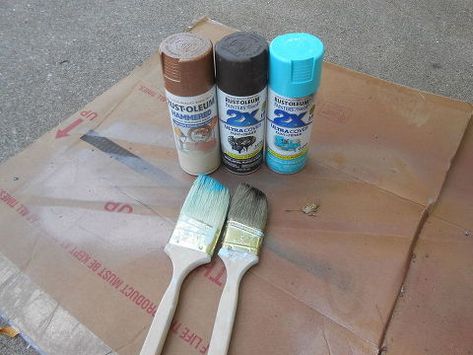 how to spary paint faux copper patina, container gardening, gardening, repurposing upcycling Patina Diy, Matte Spray Paint, Copper Spray Paint, Green Spray Paint, How To Spray Paint, Blue Green Paints, Patina Paint, Paint Easy, Patina Metal