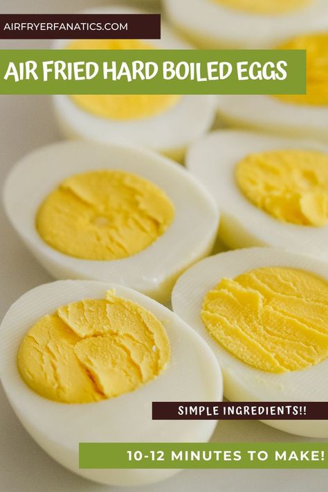 In just 10-12 minutes make these easy Air Fried Hard Boiled Eggs right in your air fryer, simple to make in minutes! How Long Does It Take To Boil Eggs, How Long To Boil Eggs Hardboiled, How Long Do You Boil Eggs, How Long To Boil Eggs, How To Boil Eggs, Easy Hard Boiled Eggs, Cooking Hard Boiled Eggs, Egg Hacks, Boil Eggs