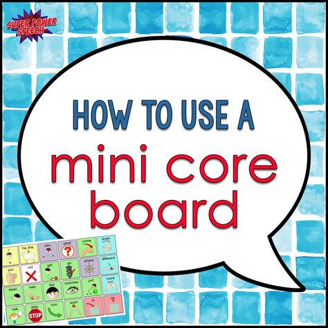 How to use a mini core board Communication Boards, Slp Materials, Speech Teacher, Social Stories Preschool, Core Words, Visual Schedules, Core Board, Core Vocabulary, Communication Board