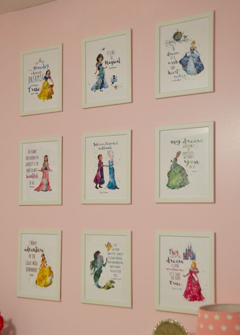 You can see Britt's nursery here and Mermaid Room here ! When we first moved into our home we planned on the downstairs bedrooms always b... Room Decor Bedroom Diy, Disney Princess Bedroom, Girls Princess Room, Disney Princess Room, Casa Disney, Princess Bedrooms, Princess Room Decor, Castle Bed, Deco Disney