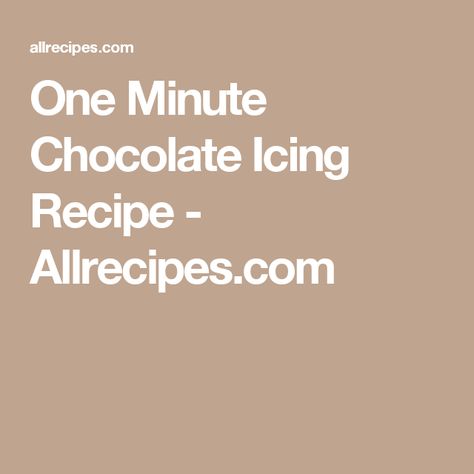 One Minute Chocolate Icing Recipe - Allrecipes.com Original Fantasy Fudge, Original Fantasy Fudge Recipe, Blueberry Clafoutis, Fantasy Fudge Recipe, Fantasy Fudge, Silk Chocolate, Best Meatloaf, Fudge Easy, Marshmallow Creme