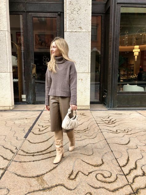 Tall Boot Outfits, Tall Boots Outfit, Senior Fashion, Grey Tights, Tall Leather Boots, Popsugar Fashion, Tall Boot, Street Style Trends, Spring Street Style