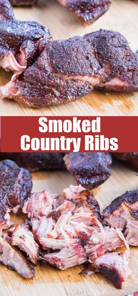 Bourbon Desserts, Smoked Country Style Ribs, Country Ribs Recipe, Boneless Country Style Pork Ribs, Pork Short Ribs, Country Pork Ribs, Country Ribs, Boneless Pork Ribs, Smoked Pork Shoulder