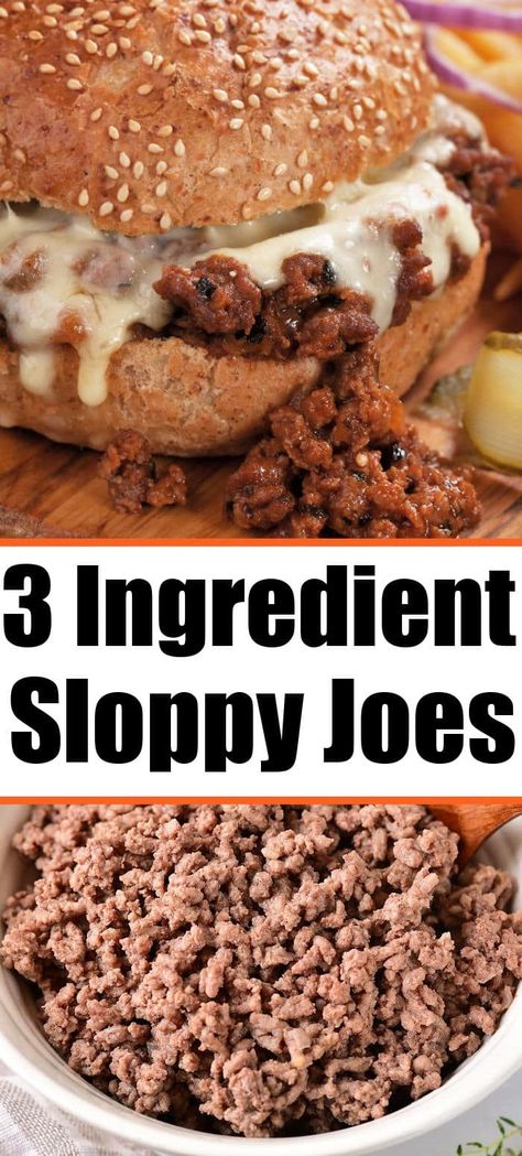 Easy sloppy joe recipe that is homemade and only requires a few ingredients to make. Your whole family will enjoy this comfort meal.  #sloppyjoes #homemadesloppyjoes #sloppyjoe Diy Sloppy Joes, Sloppy Joe Recipe With Bbq Sauce, Sides For Sloppy Joes, Quick Sloppy Joe Recipe, Quick Hamburger Recipes, Old Fashioned Sloppy Joe Recipe, Easy Sloppy Joes, Best Sloppy Joe Recipe, Homemade Sloppy Joe Sauce