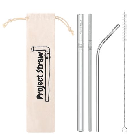 PRICES MAY VARY. Planet-Friendly Metal Straws: Reduce plastic waste while enjoying your favorite drinks with the Project Straw metal straws reusable! These reusable straws are an excellent alternative to disposable plastic straws, as they can be reused for years to come! Superior Quality Stainless Steel: Our long straws reusable are crafted with high-quality 18/8 stainless steel, which is rust and corrosion-resistant, odorless and tasteless but also very durable and 100% food-grade Complete Stra Straw Projects, Bamboo Straws, Smoothie Straw, Reusable Straws, Steel Straw, Stainless Steel Straws, Metal Straws, Reusable Straw, Plastic Waste