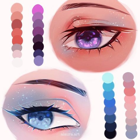 Eye Drawings, Blue Eye Color, Eyes Blue, Eye Tutorial, Drawing Practice, Art Practice, Eye Art, Character Design References, Digital Art Tutorial