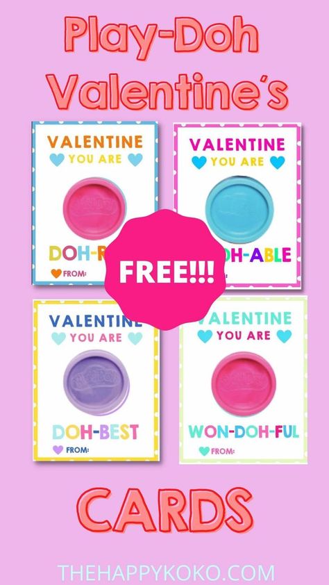 free valentines day play doh cards Sensory Play Preschool, Play Dough Valentine, Preschool Valentine Cards, Play Doh For Kids, Valentine Cards For Kids, Kindergarten Valentines, Hadiah Valentine, Valentine Favors, Printable Valentines Day Cards