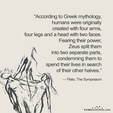 Greek Soulmate Myth, Greek Mythology Gods Tattoos, Greek Mythology Soulmates, Greek Soulmate Tattoo, Greek God Meanings, Greek Mythology Facts History, Soulmate Mythology, Greek Mythology Stories Legends, Greek Myth Quotes