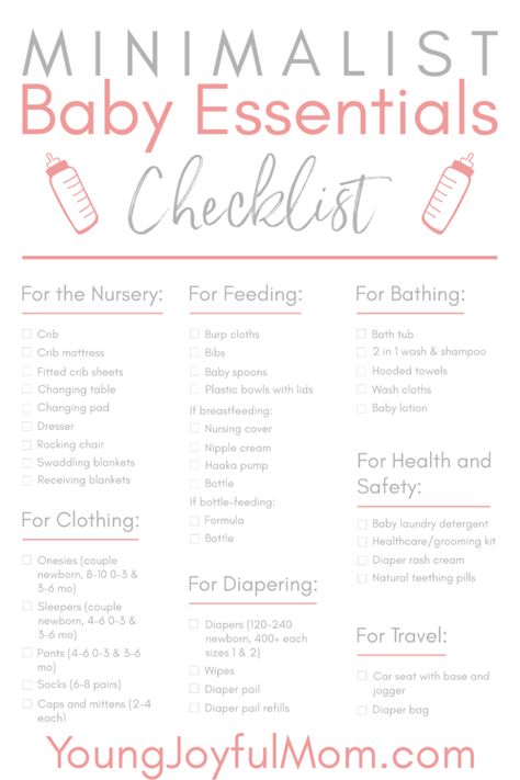 Simple Baby Registry, Minimalist Baby Essentials, Baby Essentials Checklist, Sofia Grace, Baby Essential Checklist, Newborn Checklist, Bebe Video, Essentials Checklist, Pregnancy Fashion