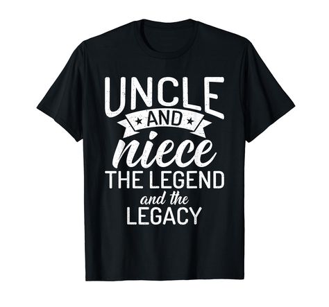 PRICES MAY VARY. Struggling to find the perfect present? This fun accessories is unique and will help you stand out from the rest with this fun gift for your favorite uncle, friend, coworker, and more! Funny Gift for Nephew or Niece from kids. Show your favorite uncle, brohter, man and more some love with this cute, fun, unique custom tee designed especially for men. Lightweight, Classic fit, Double-needle sleeve and bottom hem Uncle And Niece, Uncle Tshirt, Custom Tee, Uncle Gifts, Fun Accessories, Custom Tees, Tee Design, Funny Gifts, Branded T Shirts