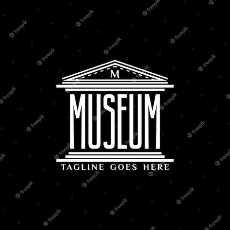 Column Logo Design, Museum Logo Design Ideas, History Logo Design, Ancient Logo, Stationery Store Design, Gallery Logo, Tattoo Museum, History Logo, Coffee Art Painting