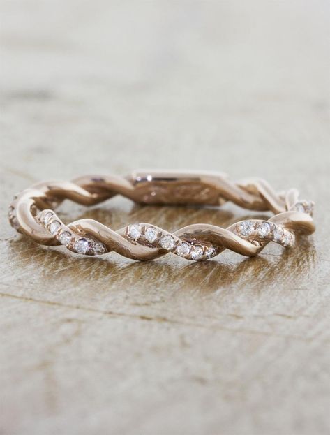 Rope Wedding Band, Twisted Wedding Band, Ken And Dana Designs, Gold Stacking Rings Wedding, Twist Wedding Band, Journey Of Love, Romantic Rings, Sweet Summertime, Engagement Ring Shapes